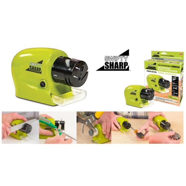 Swifty Sharp Cordless, Knife Blade Sharpener Machine– Cell Operated Big Size