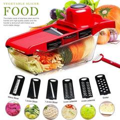 10 In 1 Mandoline Slicer Vegetable Cutter With Stainless Steel Blade Manual Potato Peeler Carrot Cheese Grater Dicer Kitchen Tool