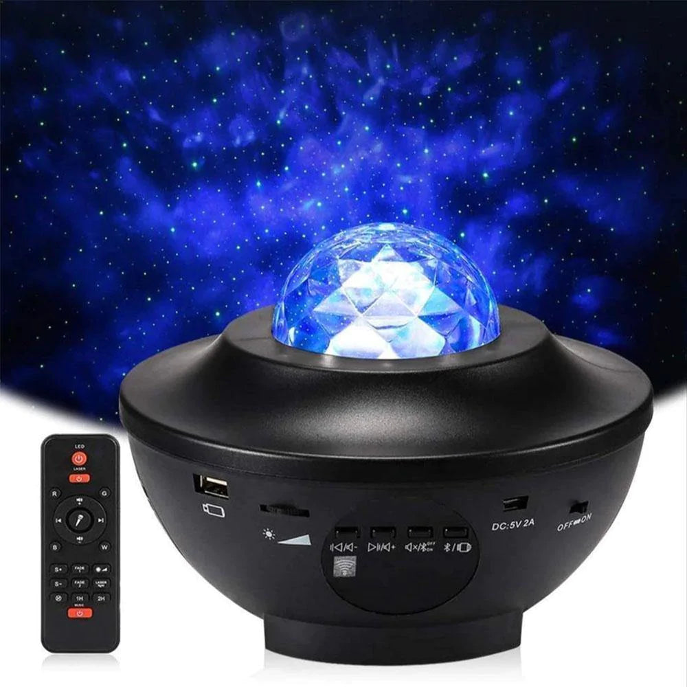 Colorful Starry Sky Galaxy Projector Nightlight Lamp With Music Bluetooth Speaker