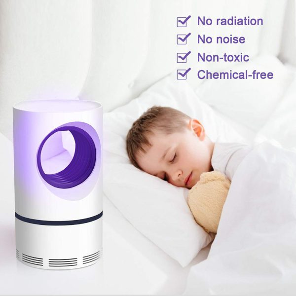 Electric Mosquito Trap Blue Light Mosquito Killer Lamp With USB Power Suction Fan No Zapper Child Safe