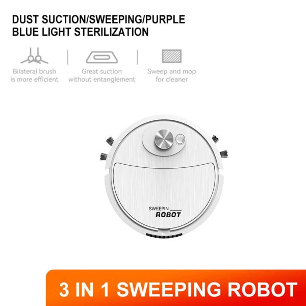 Portable Mini Wireless Smart Sweeping Robot Mopping 3 In1 Rechargeable Cleaning Machine Vacuum Cleaner For Home Office