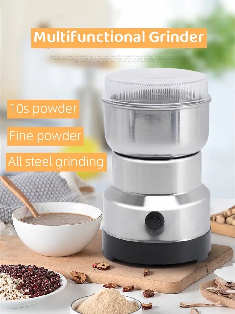 Mini Electric Grinder Stainless Steel Coffee Grinder For Coffee Beans, Spices, Masala Grinder Machine 220V